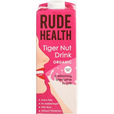 Rijst-tijgernoot drink ongezoet van Rude Health, 6 x 1 l
